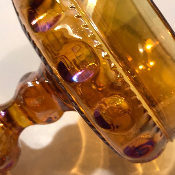 Vintage Indiana depression carnival glass compote - Picture 5 of 6